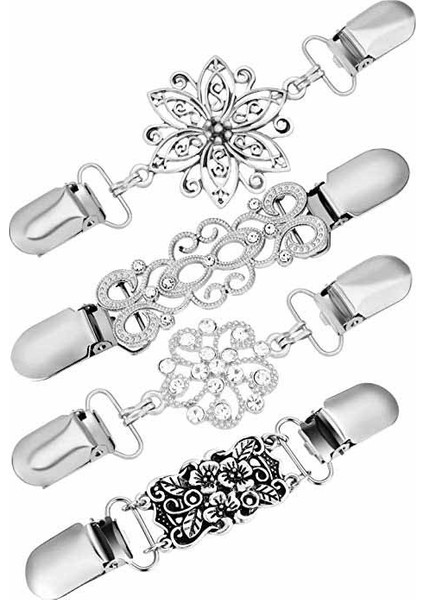 J Kadınlar ve Kızlar Için Yeni Tasarım Vintage Süveter Şal Klipsi Hırka Yaka Klipsi Çiçek Desenleri (Yurt Dışından) fırsatları