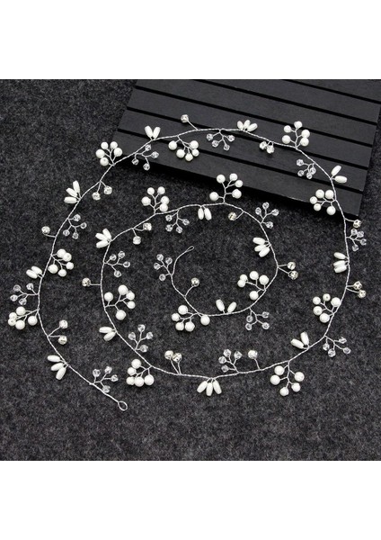 Altın Tarzı 50CM Saç Takıları Saç Süsleri Taç Çiçek El Yapımı Tacı Kristal Inci Gelinde Saç Bandı Düğün Takıları Başlık Parçası (Yurt Dışından) fırsatları