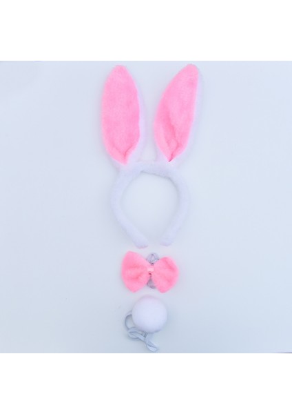 Tavşan Kulaklı Kafa Bandı Sevimli Saç Hoop Başlık Kuyruk Fotoğraf Aksesuarları Parti Malzemeleri (Yurt Dışından) modelleri