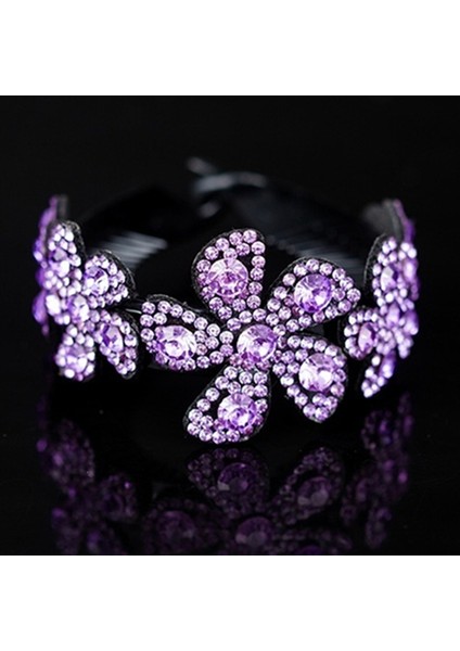 No.13 Boyutu Moda Taşlı Çiçek Saç Tokaları Kadın Saç Aksesuarları Kızlar Toka Başlık Kuş Yuvası Çiçekli Örgü Stilleri (Yurt Dışından) fırsatları