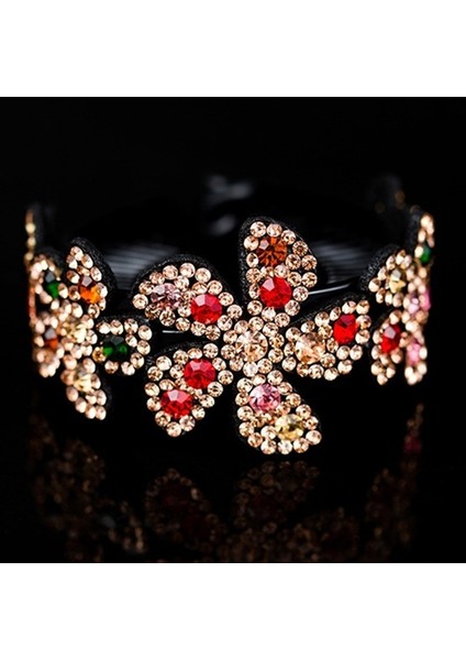 No.13 Boyutu Moda Taşlı Çiçek Saç Tokaları Kadın Saç Aksesuarları Kızlar Toka Başlık Kuş Yuvası Çiçekli Örgü Stilleri (Yurt Dışından) indirimleri