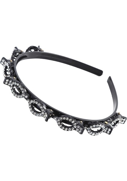 H Kaymaz Alice Saç Bandı Taşlı Taç Kadın Saç Bantları Toka Pençe Klips Çift Saç Modeli Saç Tokası Saç Aksesuarları (Yurt Dışından)