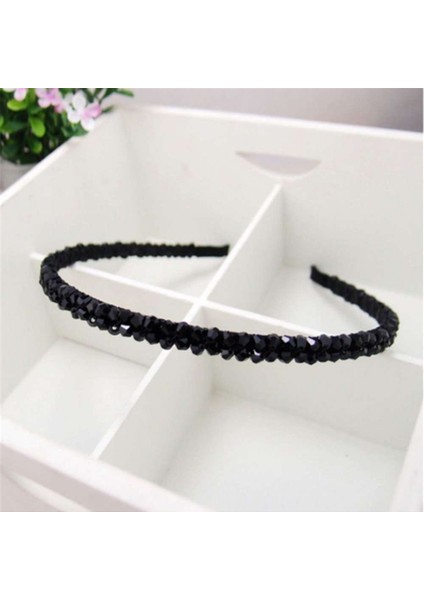 Siyah Stil Tek Parça Kadın Moda Kristal Saç Bandı El Yapımı Saç Aksesuarları Başlık (Yurt Dışından)