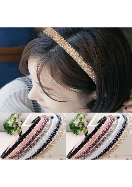 Siyah Stil Tek Parça Kadın Moda Kristal Saç Bandı El Yapımı Saç Aksesuarları Başlık (Yurt Dışından) fiyatları