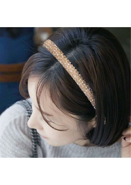 Siyah Stil Tek Parça Kadın Moda Kristal Saç Bandı El Yapımı Saç Aksesuarları Başlık (Yurt Dışından) fırsatları