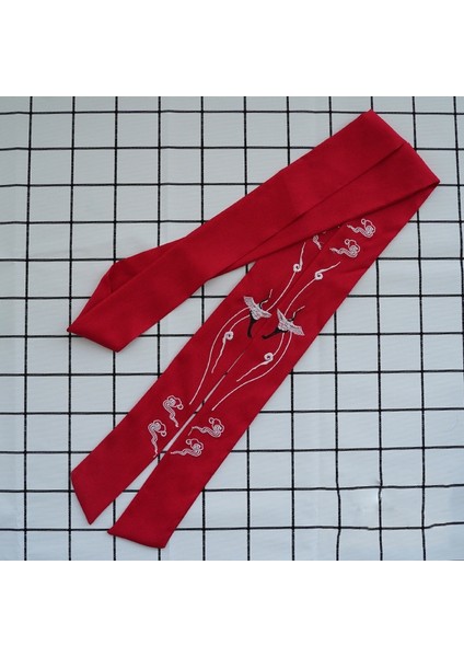 Vinç B Çin Antik Tarz Nakış Kafa Bandı Hanfu Saç Kurdelesi Şifon Saç Tokası Geleneksel Saç Aksesuarları (Yurt Dışından)