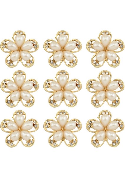 Düğün Için Inci Çiçek Alaşım Düğme Saç Aksesuarı Için Rhinestone Düğme Doğal Taş Yapışık Geri Saç Aksesuarı (Yurt Dışından) fiyatları