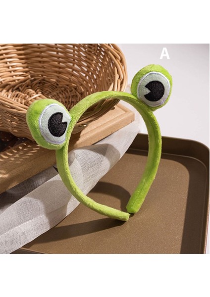 A Komik Kurbağa Makyaj Bandı Geniş Kenarlı Esnek Saç Bantları Sevimli Kurbağa Kızlar Saç Bantları Kadın Saç Aksesuarları Hairband (Yurt Dışından)