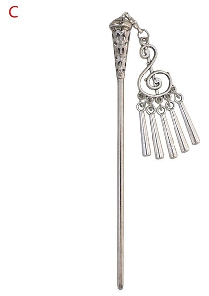 No.3 Boyutu Kadınlar Için Takı Saç Tokaları Gümüş Uzun Püsküllü Saç Tokaları (Yurt Dışından) modelleri