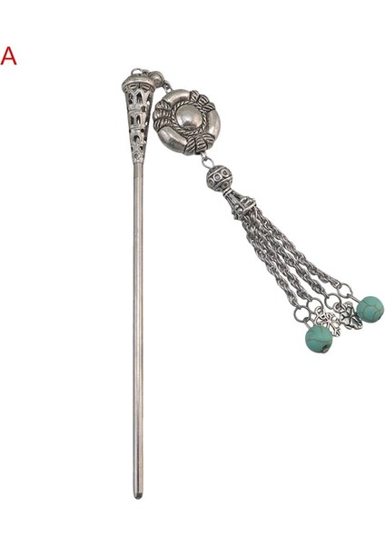 No.3 Boyutu Kadınlar Için Takı Saç Tokaları Gümüş Uzun Püsküllü Saç Tokaları (Yurt Dışından) fırsatları