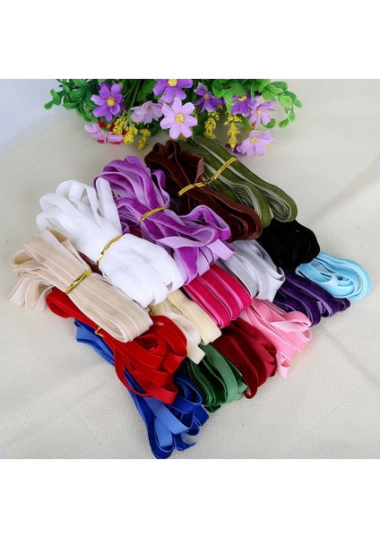 Mor Tarzı Yeni 10 Metrelik Geniş Çok Renk Seçenekli Kadife Kurdele Velur Kumaş Saç Bandı Aksesuarları Beyaz Dantel Kumaşlı Webbing Saç Bandı (Yurt Dışından) fiyatları