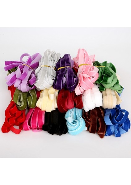 Mor Tarzı Yeni 10 Metrelik Geniş Çok Renk Seçenekli Kadife Kurdele Velur Kumaş Saç Bandı Aksesuarları Beyaz Dantel Kumaşlı Webbing Saç Bandı (Yurt Dışından) modelleri