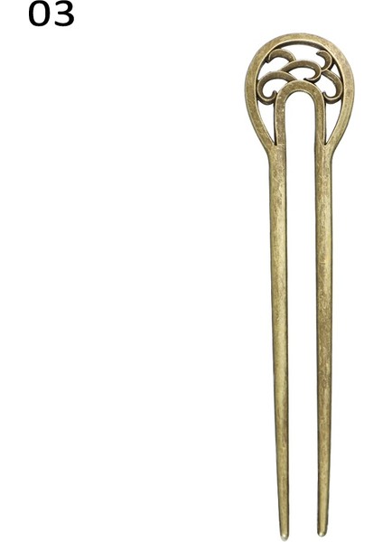 No.3 Boyutu Retro Tarzı Saç Bakımı Şekillendirme Araçları Alaşım Çift Dalgalı Çiçek U Şekilli Tokalar Metal Saç Çubuğu (Yurt Dışından)