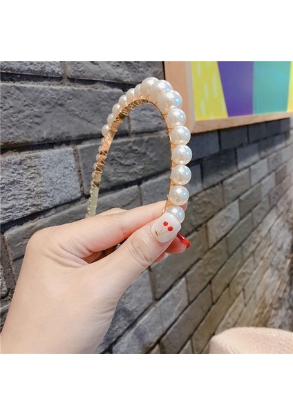 Beyaz Stil No.5 Boyutu Kadınlar Için Trend Lüks Büyük Inci Taçlı Saç Bandı Elegan Taç Vahşi Kişilik Moda Bezel Türban Kızlar Saç Aksesuarları Mücevher (Yurt Dışından) modelleri