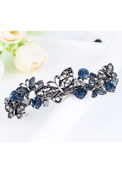 Çok Renkli Stil Retro Kelebek Toka Detaylı Kelebek Desen Yolu Saç Tokası Kadın Moda Saç Takı Kristal Saç Klipsi (Yurt Dışından) fırsatları