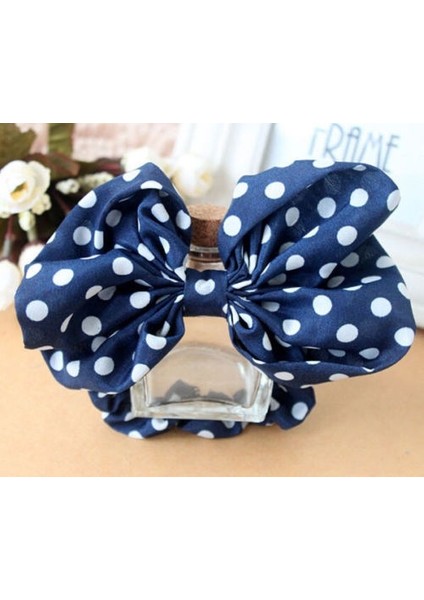 Zencefil Tarzı Beyaz Nokta Kore Sevimli Kawaii Büyük Tavşan Kulaklı Kurdele Saç Bandı At Kuyruğu Tutucu Saç Lastiği Bantları (Yurt Dışından) fırsatları