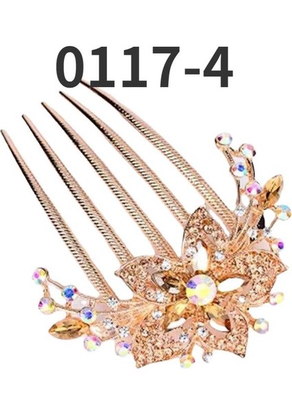 No.4 Boyutu 6 Renkli Çiçek Taşlı Saç Tokaları Zarif Retro Kadınların Oyulmuş Kristal Kore Saç Tarakları Saç Tokası Moda Saç Aksesuarları Tacı (Yurt Dışından) indirimleri