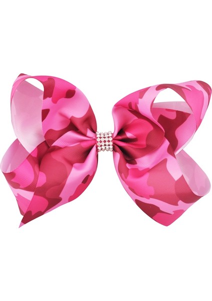 NO26 Kız Çocukları Büyük Taşlı Saç Kurdeleleri Baskılı Kırmızı Kurdele Yay Tüm Timsah Toka Saç Aksesuarları (Yurt Dışından)