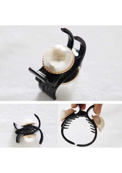 Kadın Kız Inci ve Taş Süslemeli Saç Tokası Saç Aksesuarları (Yurt Dışından) fırsatları