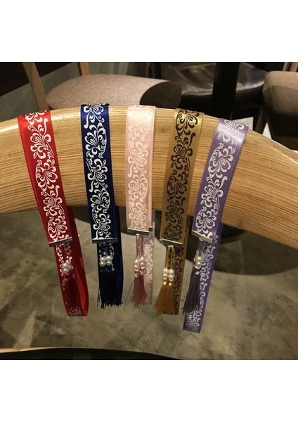 Pembe Tarzı Çin Eski Tarz Nakışlı Saç Bandı Hanfu Saç Kurdelesi Şifon Saç Tokası Geleneksel Saç Aksesuarları Bağlama (Yurt Dışından) fırsatları