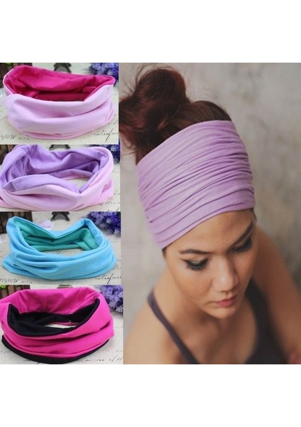 No.6 Boyutu Kadınlar Için Geniş ve Yumuşak Yoga Baş Bandı Esnek Spor Saç Bandı Kızlar Baş Sarıkları Türban (Yurt Dışından) fiyatları