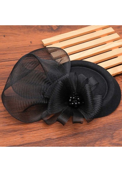 F Kadın Şık Tüy Detaylı Başlık Düğün Parti Kilise Başlık Moda Saç Aksesuarları Gelin Şapkası (Yurt Dışından)