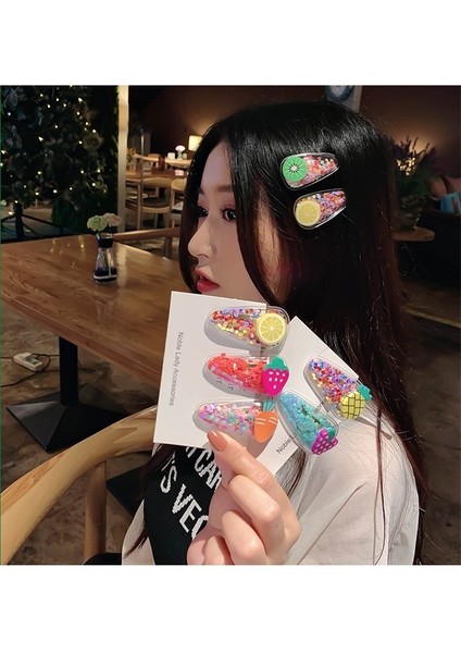 Küçük Kız Çocukları Için Sevimli Meyve Tokaları Renkli Simli Bebek Tokaları Saç Aksesuarları (Yurt Dışından) fırsatları