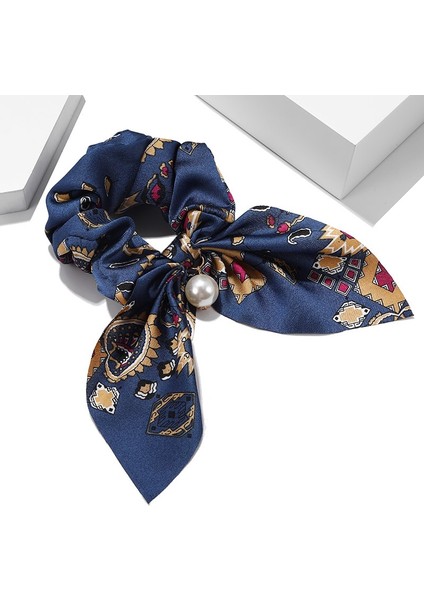 4 Numara Kadın Kızlar Için Yeni Şifon Kurdele Elastik Saç Bantları Inci Tokalar Saç Aksesuarları (Yurt Dışından)