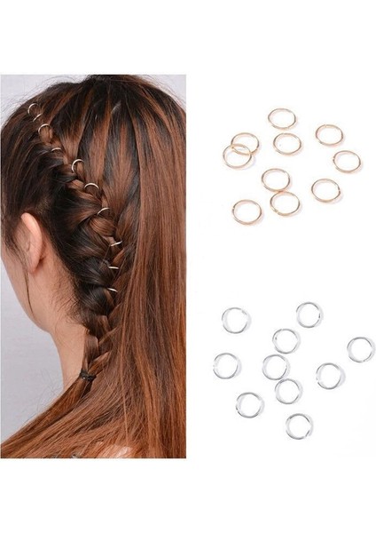 Şık Boncuklu Saç Halkaları Saç Takıları Örgüler Aksesuarları Saç Hoop Karışık Renkler (Yurt Dışından) modelleri