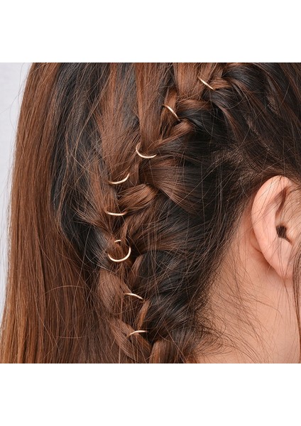 Şık Boncuklu Saç Halkaları Saç Takıları Örgüler Aksesuarları Saç Hoop Karışık Renkler (Yurt Dışından) fırsatları