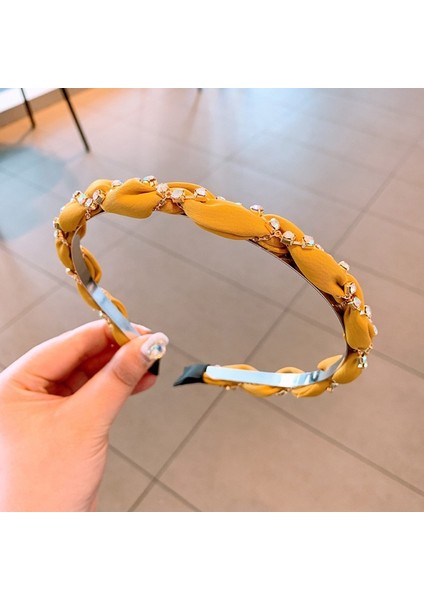 D Kadın Şifon Retro Örgülü Incili Saç Bantları Baş Bandı Aksesuarları (Yurt Dışından) fırsatları