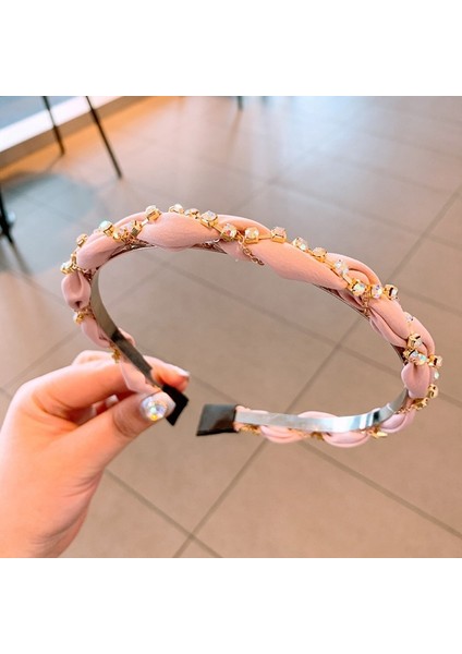 D Kadın Şifon Retro Örgülü Incili Saç Bantları Baş Bandı Aksesuarları (Yurt Dışından) indirimleri