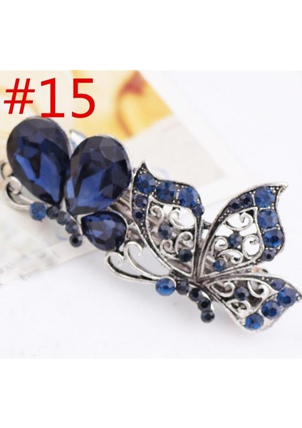 No.33 Boyutu Kadın Kızlar Için Retro Rhinestone Kristal Bahar Saç Tokaları Atkı Saç Tokası - Türkiye E-Ticaret (Yurt Dışından) fırsatları