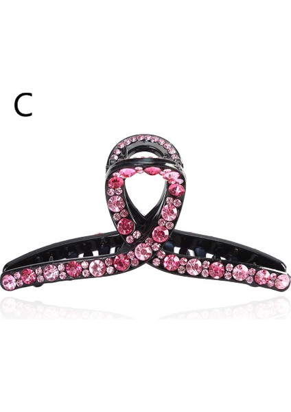C Bayanlar Için Büyük Saç Tokaları Şık Taşlı Toka Saç Aksesuarları Paspas Klipleri (Yurt Dışından)