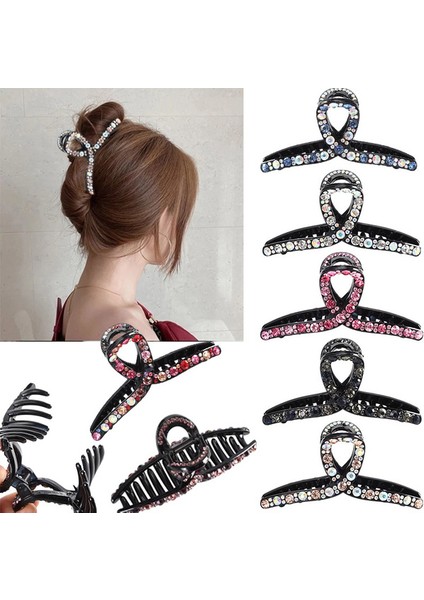 C Bayanlar Için Büyük Saç Tokaları Şık Taşlı Toka Saç Aksesuarları Paspas Klipleri (Yurt Dışından) fiyatları