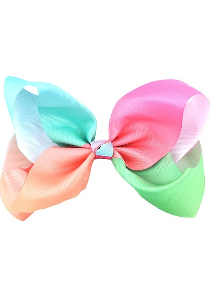 Çok Renkli Stil Çok Renkli Parlak Gökküşağı Saç Kurdele Kızlar Için Büyük Tümseklı Tokalı Kemerli Fiş (Yurt Dışından)