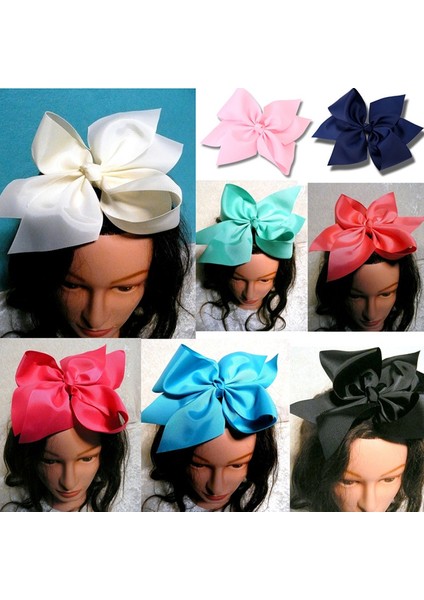 Karpuz Kırmızı Stil 10 Adet Kız Çocukları Için Büyük Saç Tokaları Butik Krep Kurdele Ile Tümigator Klips Çift Katmanlı Saç Aksesuarları (Yurt Dışından) modelleri