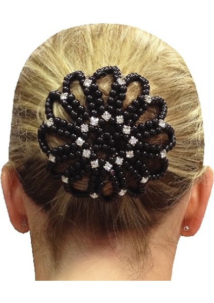 Beyaz Stil Kadın Süs Dansı Tığ Snood Balle Elastik Inci Saç Ağları Saç Topuzu Net Başlık (Yurt Dışından) fırsatları