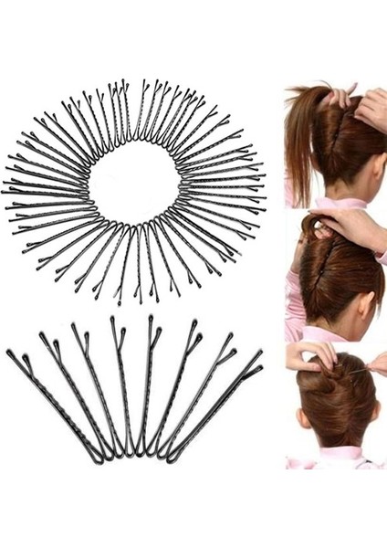 Bir Harika Yeni Metal Dalgalı Saç Tokaları Bobby Salo Tutucuları Saç Iğneleri Toka Siyah (Yurt Dışından) modelleri
