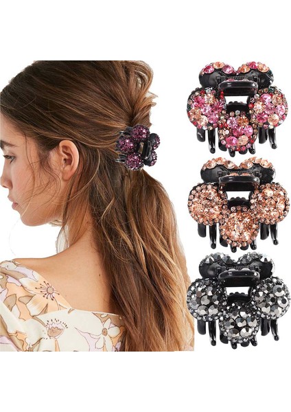 M Beden Kadınlar Için Taşlı Çiçek Saç Tokaları - Saç Klipsleri - Saç Aksesuarları (Yurt Dışından) fiyatları