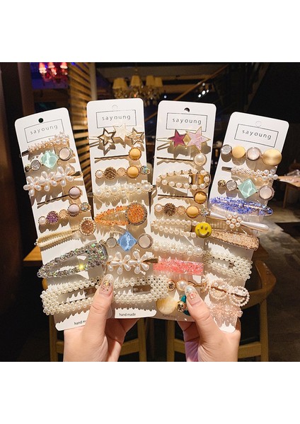 Stil3-8 Adet/takım Kız Çocukları Için Inci Saç Tokası Seti Akrilik Tokalar Çiçek Tokalar Kadın Saç Aksesuarları (Yurt Dışından) fiyatları