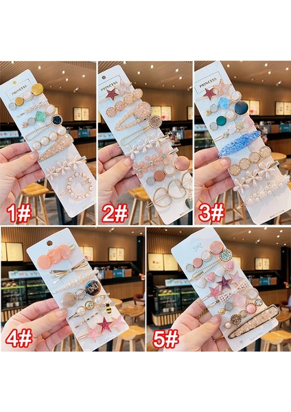 Stil3-8 Adet/takım Kız Çocukları Için Inci Saç Tokası Seti Akrilik Tokalar Çiçek Tokalar Kadın Saç Aksesuarları (Yurt Dışından) modelleri