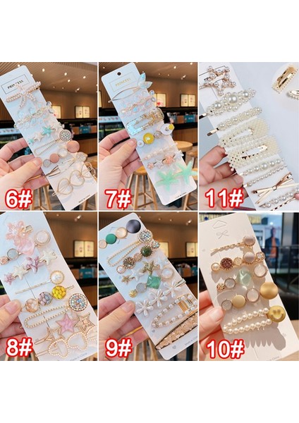 Stil3-8 Adet/takım Kız Çocukları Için Inci Saç Tokası Seti Akrilik Tokalar Çiçek Tokalar Kadın Saç Aksesuarları (Yurt Dışından) fırsatları