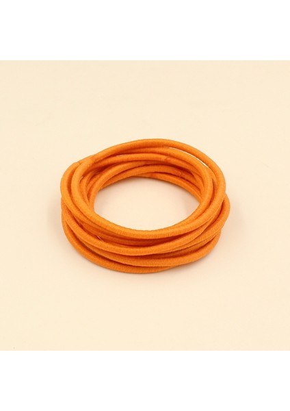 Turuncu Tarzı Kalın Uçlu Sonsuz Dolaşmayan Saç Lastikleri Tokaları Bantları (Yurt Dışından)