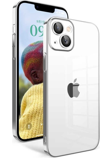 Apple iPhone 14 Kılıf Kamera Korumalı Renkli Çerçeveli Garaj Kapak