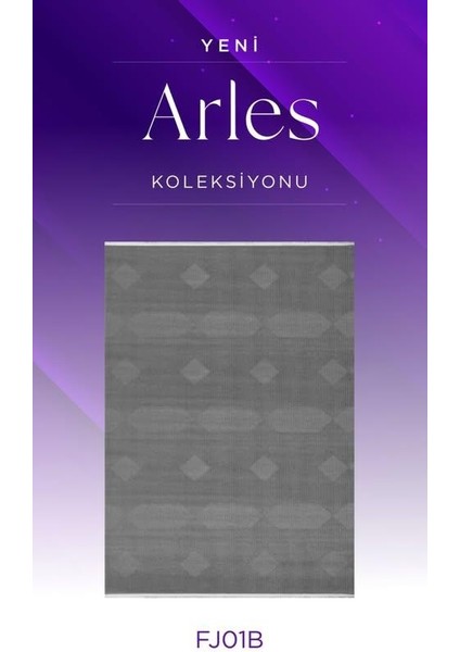 Arles FJ01B Antrasit Akrilik Yumuşak Dokulu Modern Çizgili Halı fiyatları