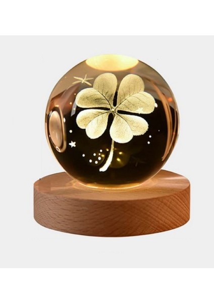 Şans Getiren Yonca Tasarımlı Işıklı Küre Gün Işığı