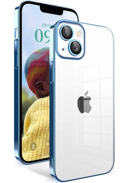 Apple iPhone 14 Kılıf Kamera Korumalı Renkli Çerçeveli Zore Garaj Kapak