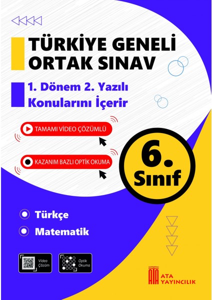 6. Sınıf 1. Dönem 2. Yazılı Ortak Sınavları