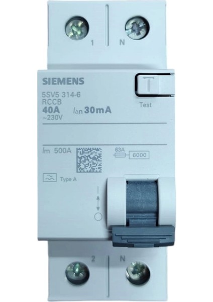 - 5SV5314-6 2p 40A 30MA Kaçak Akım Rolesi